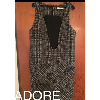 アドーア(ADORE)の美品✨　ADORE woolジャンパースカート　38サイズ(ひざ丈ワンピース)