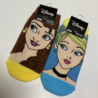 ディズニー(Disney)のディズニー☆シンデレラ＆美女と野獣　キャラクターソックス(ソックス)