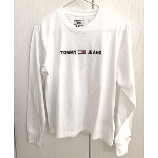 トミーヒルフィガー(TOMMY HILFIGER)のTOMMY JEANS レディースコットン ロゴ 長袖Tシャツ(Tシャツ(長袖/七分))