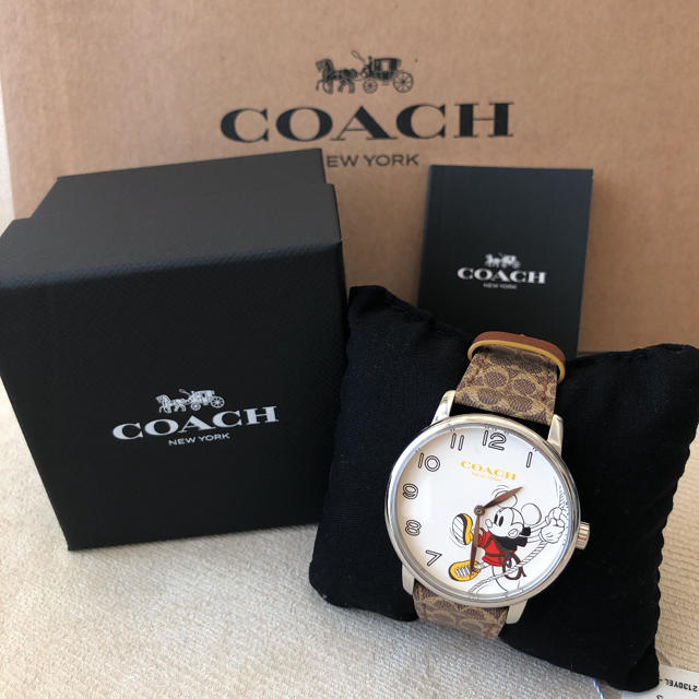 COACH(コーチ)の付属品有り新品★COACH ロープクライム ミッキーマウス グランド ウォッチ レディースのファッション小物(腕時計)の商品写真