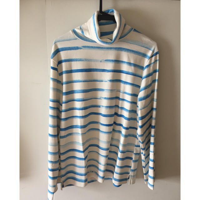 COMOLI(コモリ)のポータークラシック ARTIST BORDER TURTLENECK SHIRT メンズのトップス(Tシャツ/カットソー(七分/長袖))の商品写真