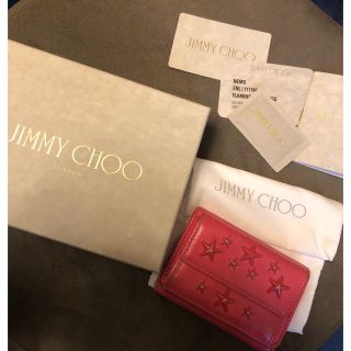 ジミーチュウ(JIMMY CHOO)のジミーチュウ確実正規品三つ折り財布ピンク(財布)