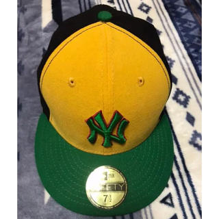 ニューエラー(NEW ERA)のNEW ERA ニューエラ　帽子　NY・ニューヨーク　緑・黄　グリーン・イエロー(キャップ)
