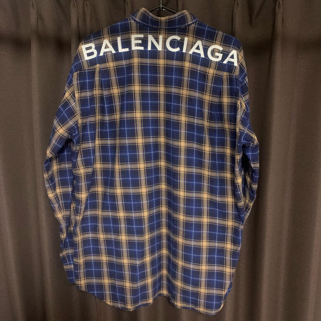 Balenciaga(バレンシアガ)のBALENCIAGA バックロゴ チェックシャツ メンズのトップス(シャツ)の商品写真