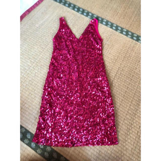 ハロウィン　コスプレ　ピンク　スパンコール　ドレス (衣装)
