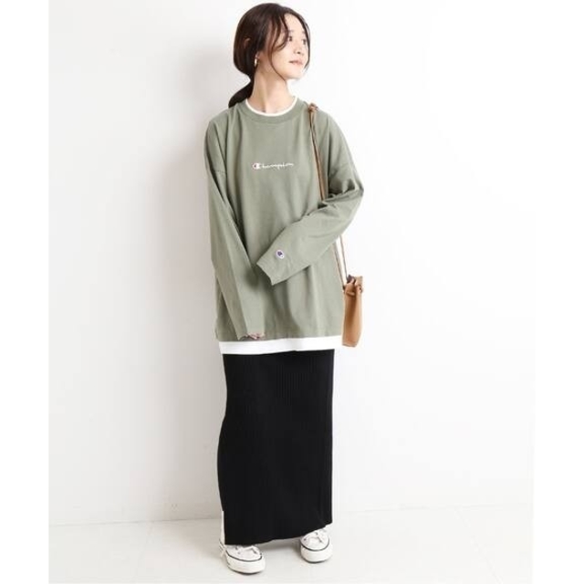 期間限定 数量限定 IENA SLOBE - レイヤード SLEEVE 【Champion/チャンピオン】LONG Tシャツ(長袖+七分)