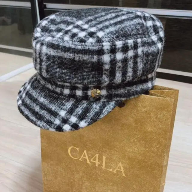 【最終お値下げ】CA4LA カシラ チェック柄 キャスケット帽