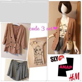 スライ(SLY)のSLY ANAP H&Mコーデ3点セット(セット/コーデ)