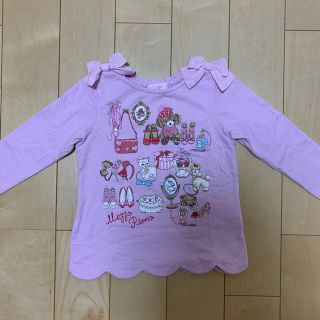 メゾピアノ(mezzo piano)の【美品】♡メゾピアノ　くまちゃん　ロンT♡(Tシャツ/カットソー)