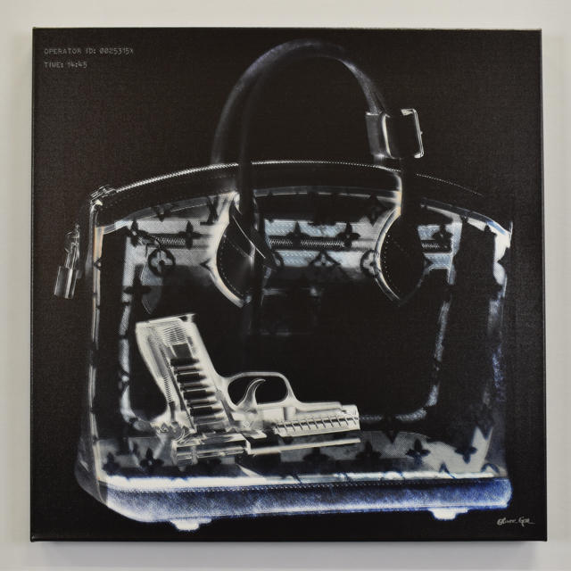 本格派ま! 【オリバーガル】COUTURE X RAY 60.9×60.9cm 絵画+