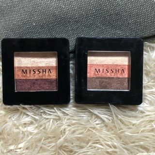 ミシャ(MISSHA)のお値下げ！MISSHA  3色アイシャドウ　2個セット(アイシャドウ)