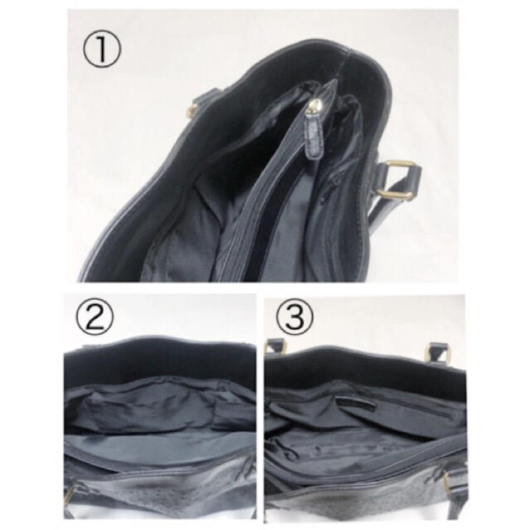 ハンドバッグ　鞄　黒　型押し　ロベルタ ヴィヴィアー二 レディースのバッグ(ハンドバッグ)の商品写真