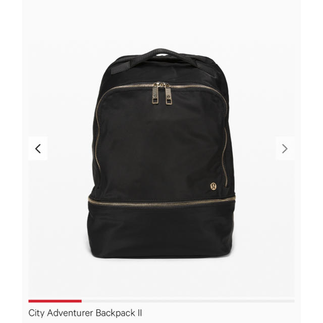 lululemon バックパック City AdventurerⅡ 黒&ゴールド