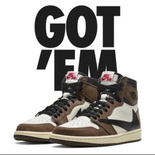 ナイキ(NIKE)のnike air jordan 1 travis scott 27.0(スニーカー)