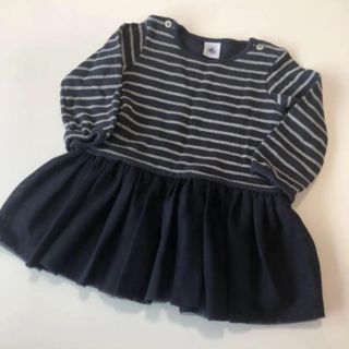 プチバトー(PETIT BATEAU)のプチバトー★ワンピース★12m 74cm(ワンピース)