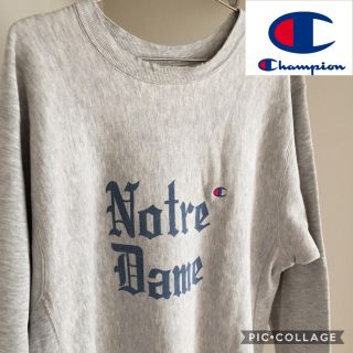 チャンピオン(Champion)の トリコタグ チャンピオン ノートルダム スウェット 表記(L)(スウェット)