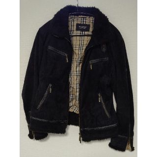 バーバリーブラックレーベル(BURBERRY BLACK LABEL)の(ここそら様専用)BURBERRY BLACK LABELファー付きジャケット(ライダースジャケット)