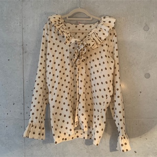 エディットフォールル(EDIT.FOR LULU)の値下げ　mare osaka vintage dot frill blouse(シャツ/ブラウス(長袖/七分))