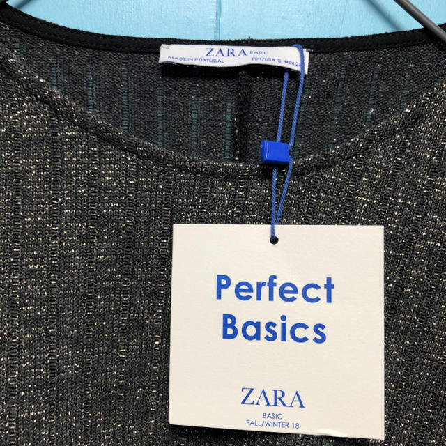 ZARA(ザラ)のタグ付き未使用品 ZARA リブトップス レディースのトップス(ニット/セーター)の商品写真