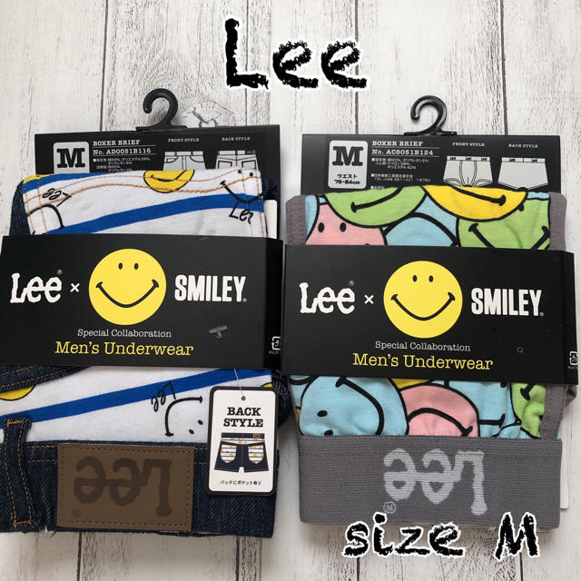 Lee(リー)の〓Lee×smiley〓新品　ボクサーパンツ2枚set   size M メンズのアンダーウェア(ボクサーパンツ)の商品写真