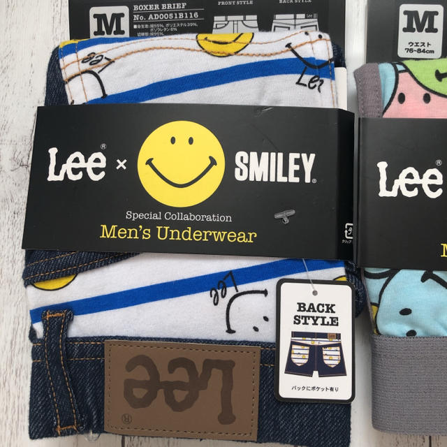 Lee(リー)の〓Lee×smiley〓新品　ボクサーパンツ2枚set   size M メンズのアンダーウェア(ボクサーパンツ)の商品写真