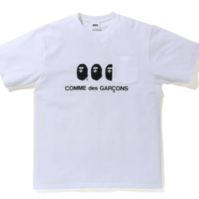 限定 BAPE CDG POCKET TEE BLACK M