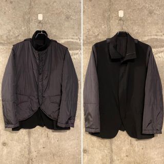 ヨウジヤマモト(Yohji Yamamoto)のヨウジヤマモト 切り替えダウンブルゾン ジャケット #［756］(テーラードジャケット)