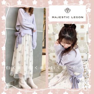 マジェスティックレゴン(MAJESTIC LEGON)の今季 マジェスティックレゴン サイドリボンショートニット(ニット/セーター)