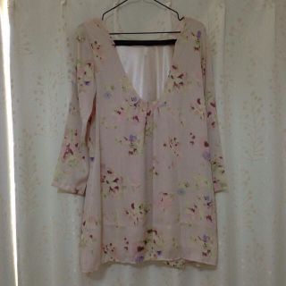 スナイデル(SNIDEL)のsnidel 大花柄シフォンワンピース(ミニワンピース)