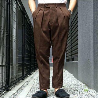 コモリ(COMOLI)の【j様専用】NEAT コットンカルゼ 46 テーパード ブラウン(スラックス)