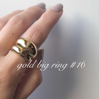 ドゥーズィエムクラス(DEUXIEME CLASSE)のはるかじゅん様　リピート様割　gold big  ring 16(リング(指輪))