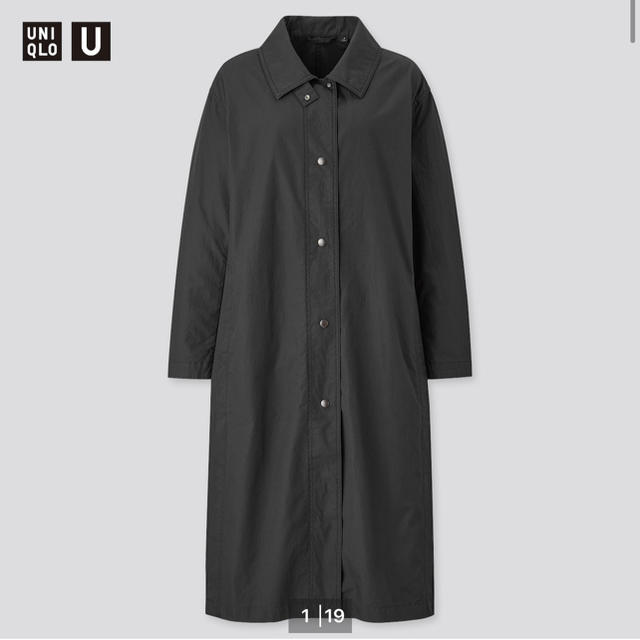 UNIQLO(ユニクロ)のユニクロユー　ライトロングコート　Lサイズ レディースのジャケット/アウター(ロングコート)の商品写真