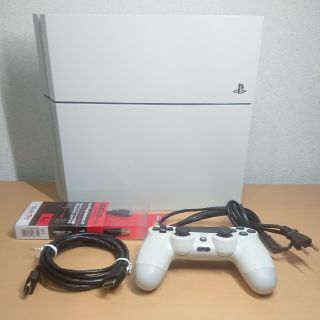 プレイステーション4(PlayStation4)のPS4 本体 CUH‐1100 500GB グレイシャー ホワイト(家庭用ゲーム機本体)