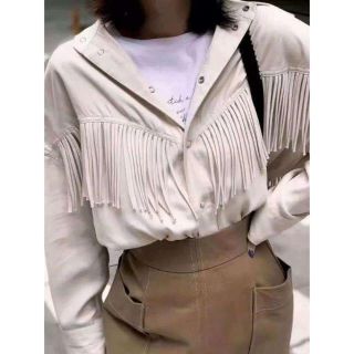 マウジー(moussy)のフリンジオーバーシャツ　moussy(シャツ/ブラウス(長袖/七分))