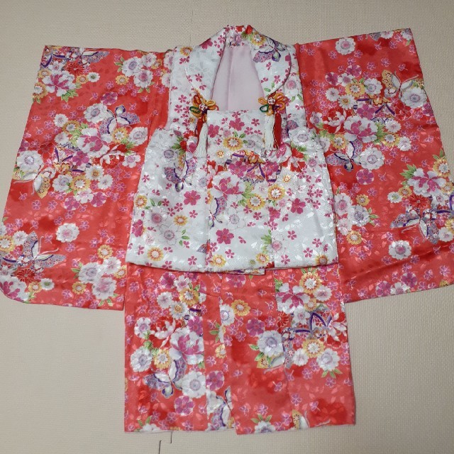 七五三　三歳　着物　セット キッズ/ベビー/マタニティのキッズ服女の子用(90cm~)(和服/着物)の商品写真