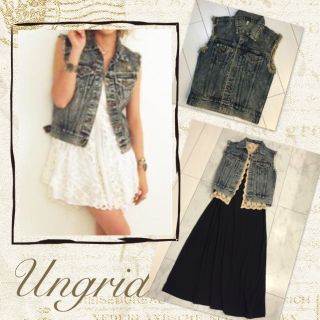 アングリッド(Ungrid)の美品♡ ungrid デニムベスト(ベスト/ジレ)