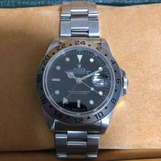 ＲＯＬＥＸ　１６５７０　ＥＸ２　純正黒文字盤　針セット　ルミノバ