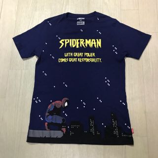 ユニクロ(UNIQLO)の【MARVEL】半袖Tシャツ／スパイダーマン／ネイビー／160cm(Tシャツ/カットソー)