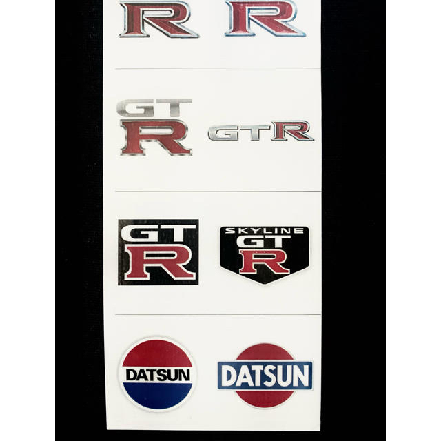 日産(ニッサン)のGT-R&DATSUNステッカー・10枚セット　ラミネートUV加工済なので安心！ 自動車/バイクのバイク(ステッカー)の商品写真