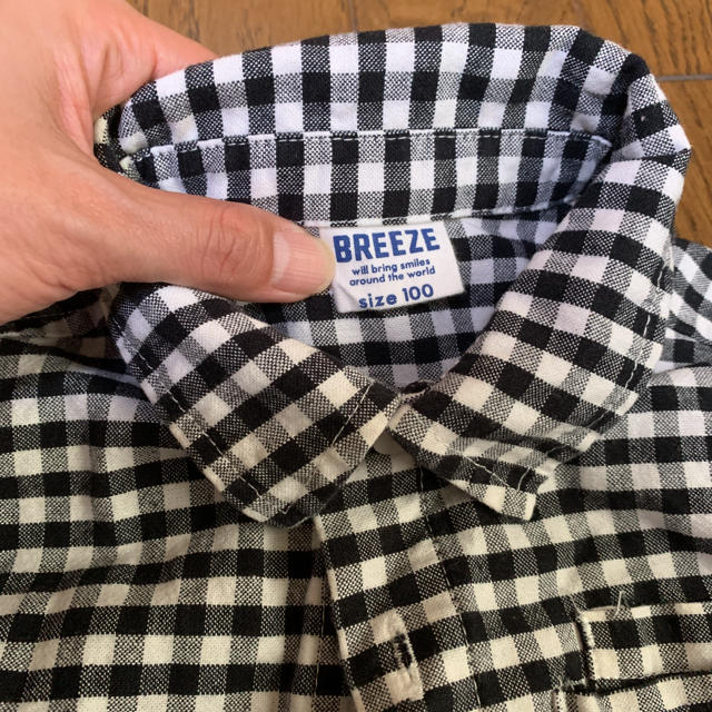 BREEZE(ブリーズ)のMiku様専用　ブリーズ　チェックシャツ　100 キッズ/ベビー/マタニティのキッズ服男の子用(90cm~)(Tシャツ/カットソー)の商品写真