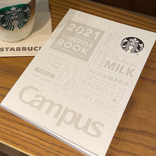 スターバックスコーヒー(Starbucks Coffee)のスターバックス　スタバ　スケジュール帳　手帳　2021 ホワイト(カレンダー/スケジュール)