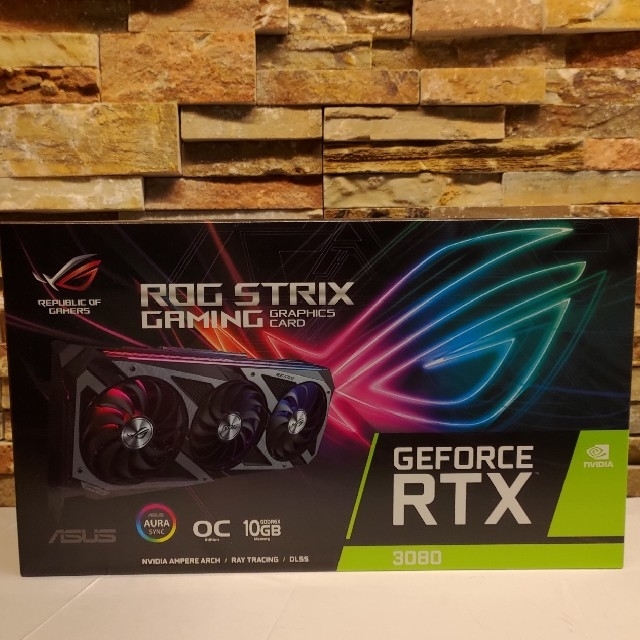 ASUS(エイスース)のASUS ROG-STRIX RTX3080 O10G GAMING スマホ/家電/カメラのPC/タブレット(PCパーツ)の商品写真