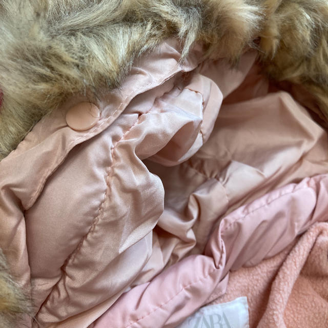 ZARA KIDS(ザラキッズ)のザラベイビー　ピンク　パフジャケット キッズ/ベビー/マタニティのキッズ服女の子用(90cm~)(ジャケット/上着)の商品写真