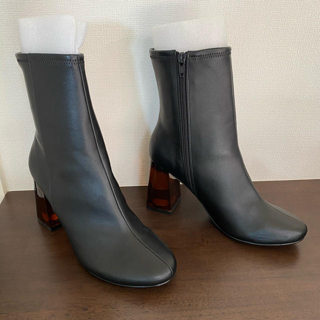 SLY(スライ)の【新品未使用】SLY CLEAR HEEL BOOTS ブーツ フェイクレザー レディースの靴/シューズ(ブーツ)の商品写真