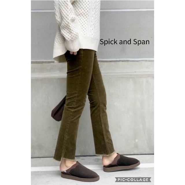 Spick & Span(スピックアンドスパン)のSpick and Span  コーデュロイミッドライズスリムストレート レディースのパンツ(カジュアルパンツ)の商品写真