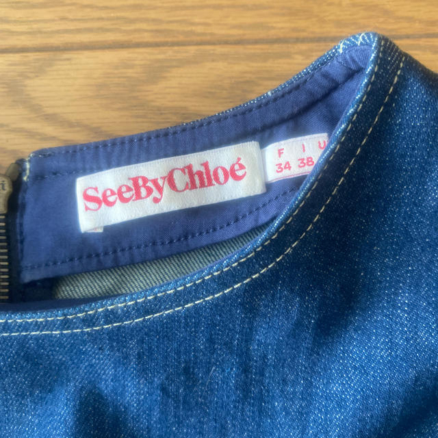 SEE BY CHLOE(シーバイクロエ)のSEE BY Chloeのデニムワンピース レディースのワンピース(ひざ丈ワンピース)の商品写真