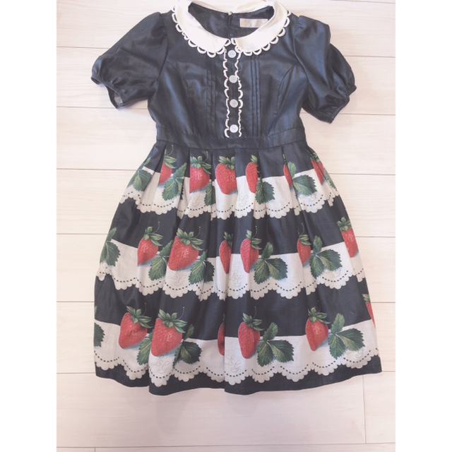 ルルゲッタ ♡ Antique Lace Strawberry 袖付きワンピース