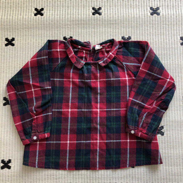 LAGOM(ラーゴム)のふんわりチェックブラウスLagom キッズ/ベビー/マタニティのキッズ服女の子用(90cm~)(ブラウス)の商品写真