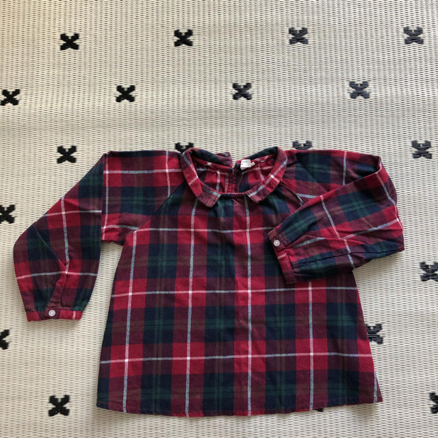 LAGOM(ラーゴム)のふんわりチェックブラウスLagom キッズ/ベビー/マタニティのキッズ服女の子用(90cm~)(ブラウス)の商品写真