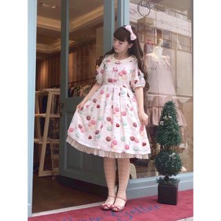 ルルゲッタ ♡ Antique Lace Strawberry 袖付きワンピース